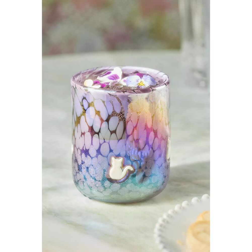 NWT Anthropologie Marquee Icon Juice Glass Color: White Cat